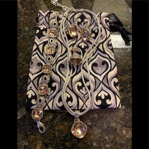 Brighton pink necklace/bracelet/ring/earrings